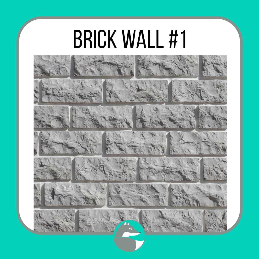 Brick Wall Collection (not seamless) - Silver Fox Vinyl