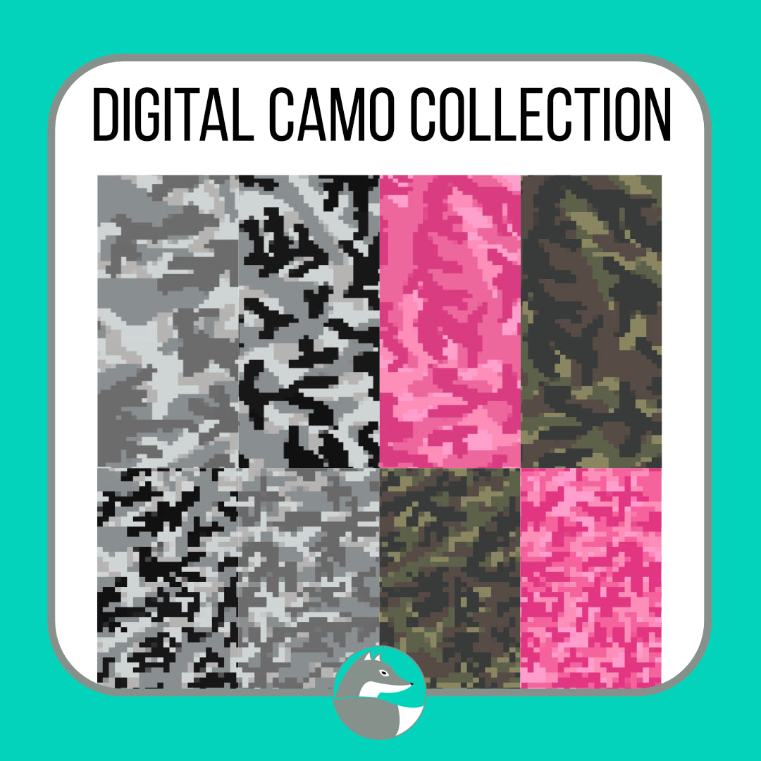 Digital Camo Collection - Silver Fox Vinyl