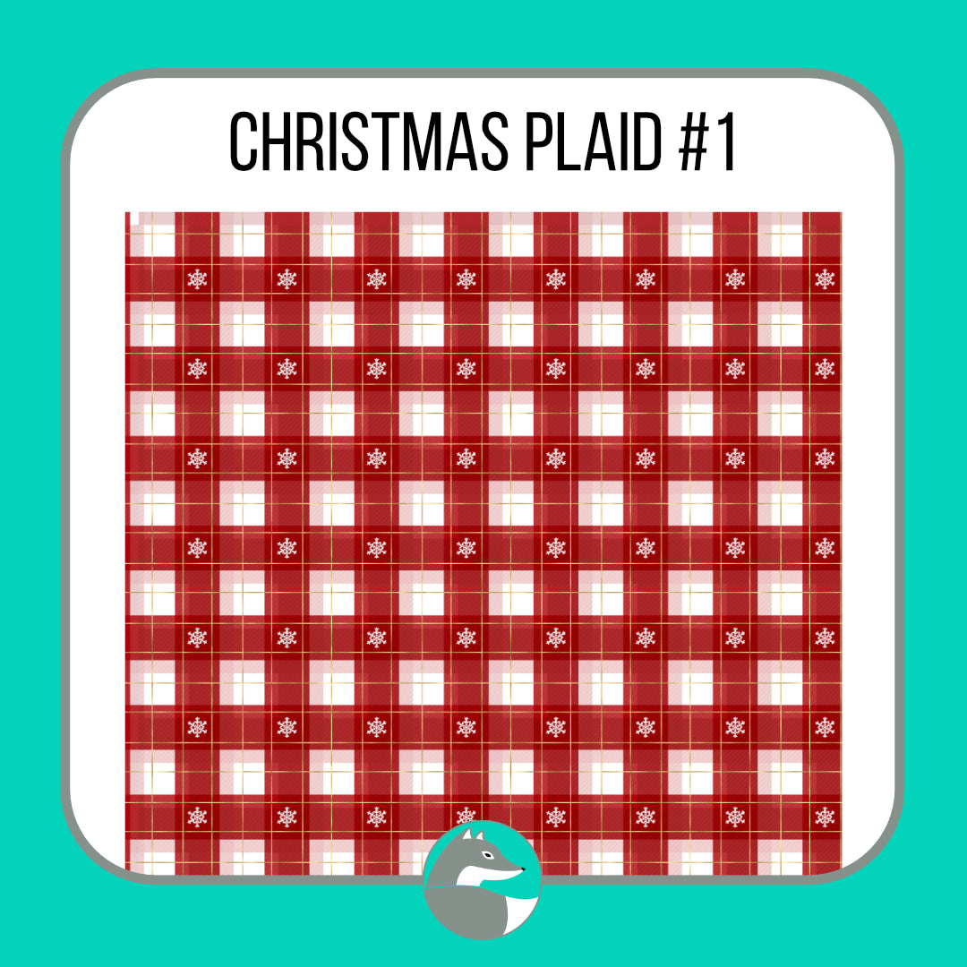 Christmas Plaid Collection - Silver Fox Vinyl