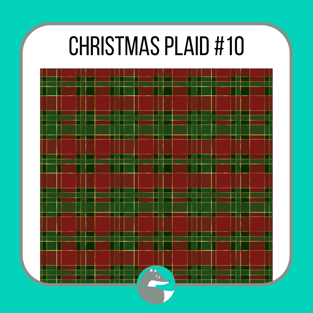 Christmas Plaid Collection - Silver Fox Vinyl
