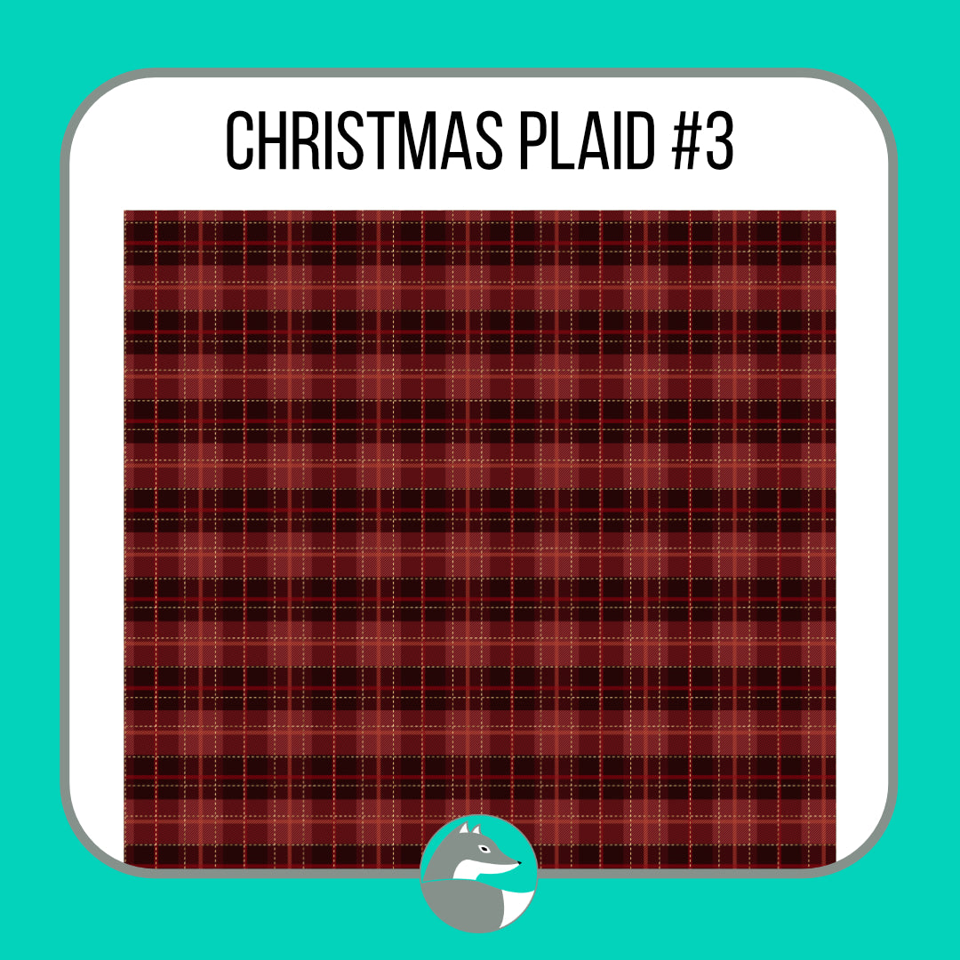 Christmas Plaid Collection - Silver Fox Vinyl