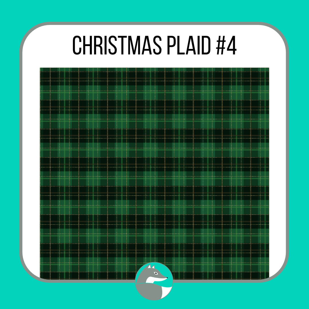 Christmas Plaid Collection - Silver Fox Vinyl