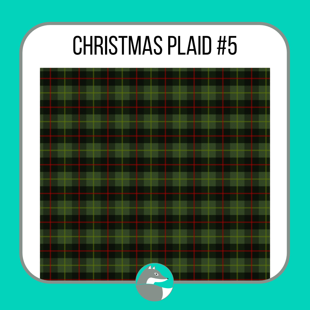 Christmas Plaid Collection - Silver Fox Vinyl