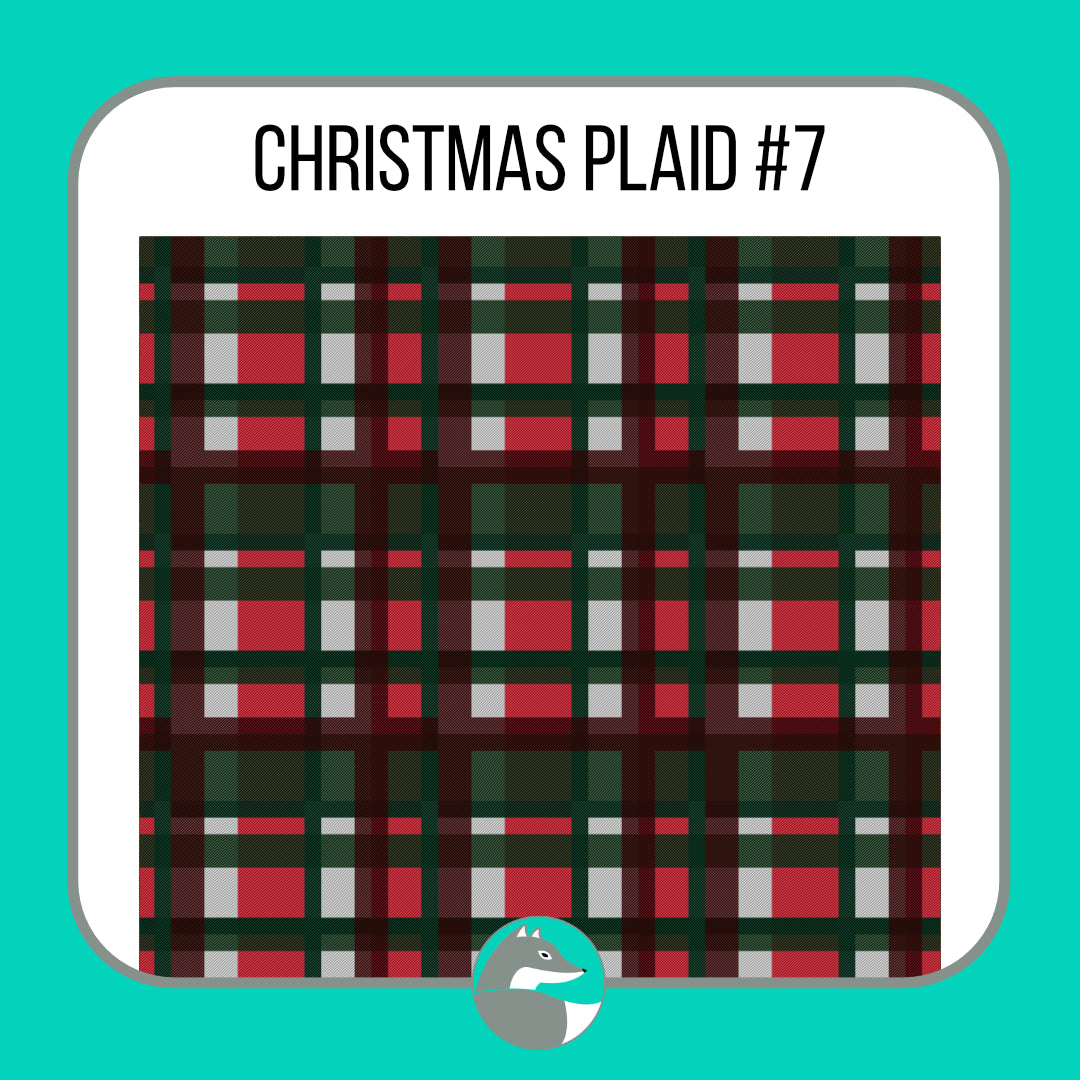 Christmas Plaid Collection - Silver Fox Vinyl