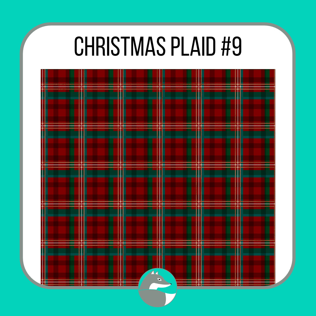 Christmas Plaid Collection - Silver Fox Vinyl