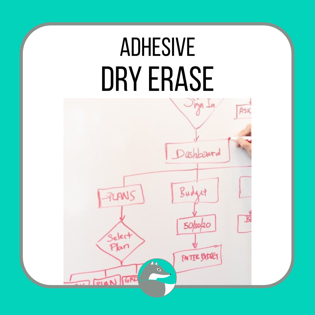 Dry Erase Vinyl - Adhesive - Silver Fox Vinyl