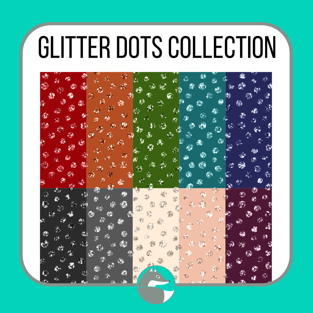 Glitter Dots Collection - Silver Fox Vinyl