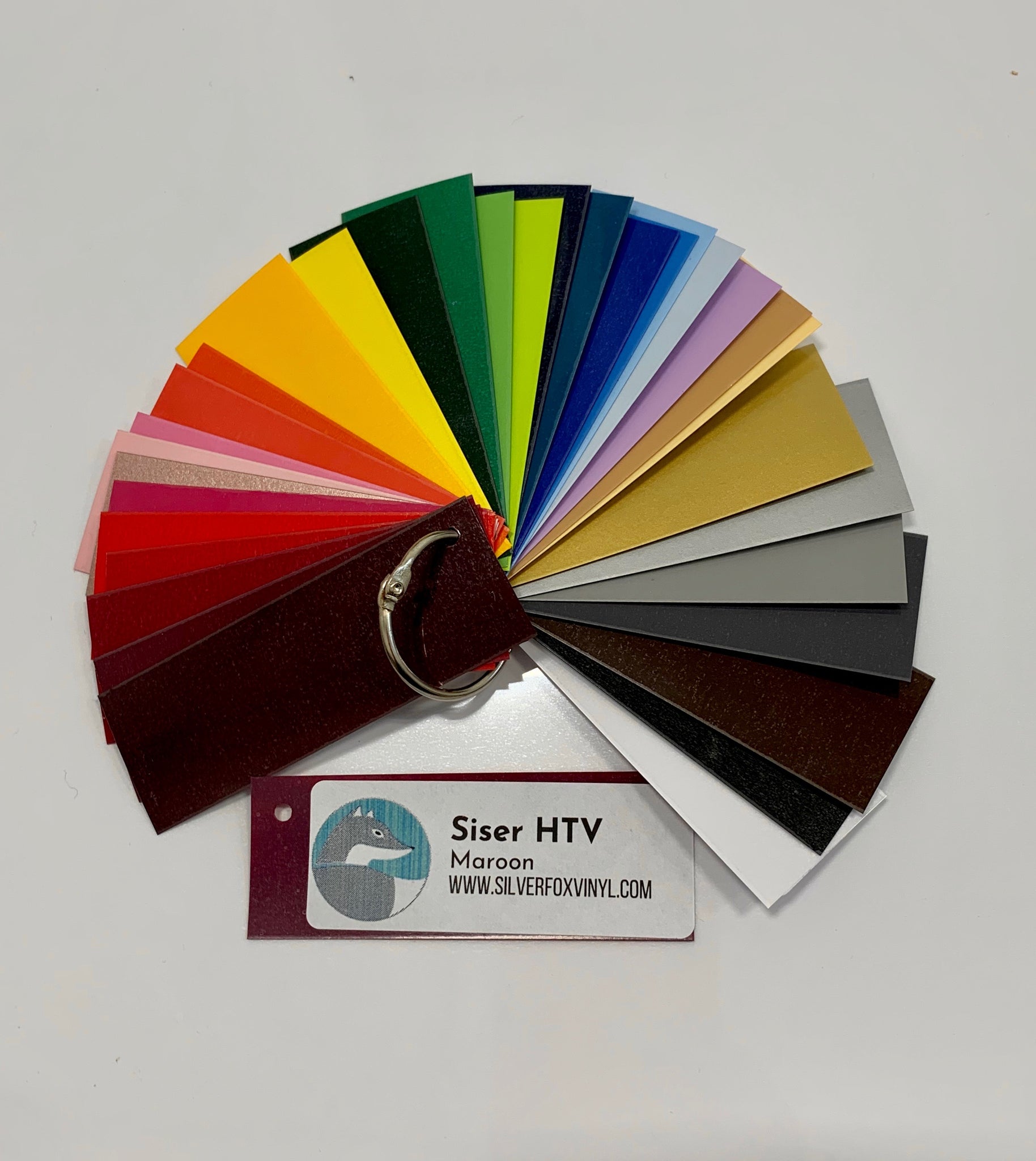 Colour Palette Swatches - Silver Fox Vinyl