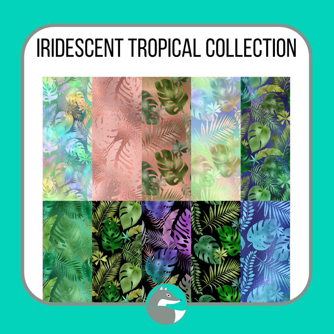 Iridescent Tropical Collection - Silver Fox Vinyl