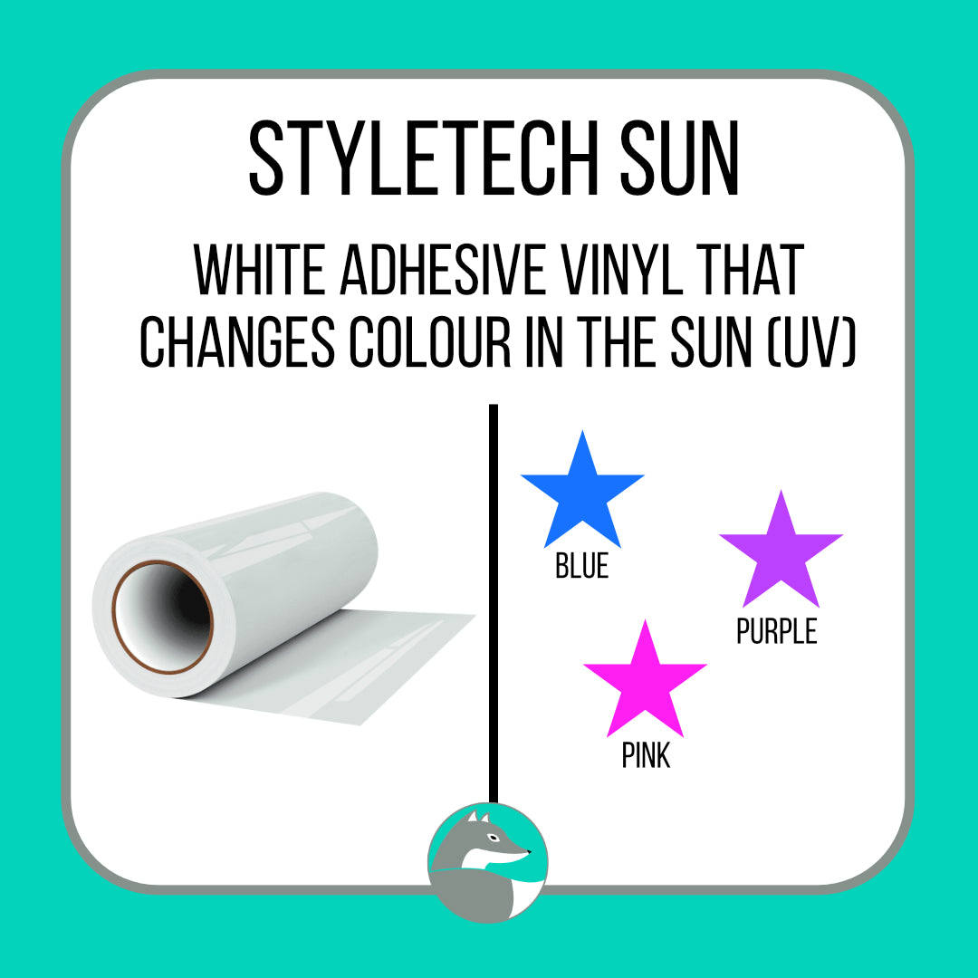 Styletech Sun (UV Colour Changing) - Adhesive - Silver Fox Vinyl