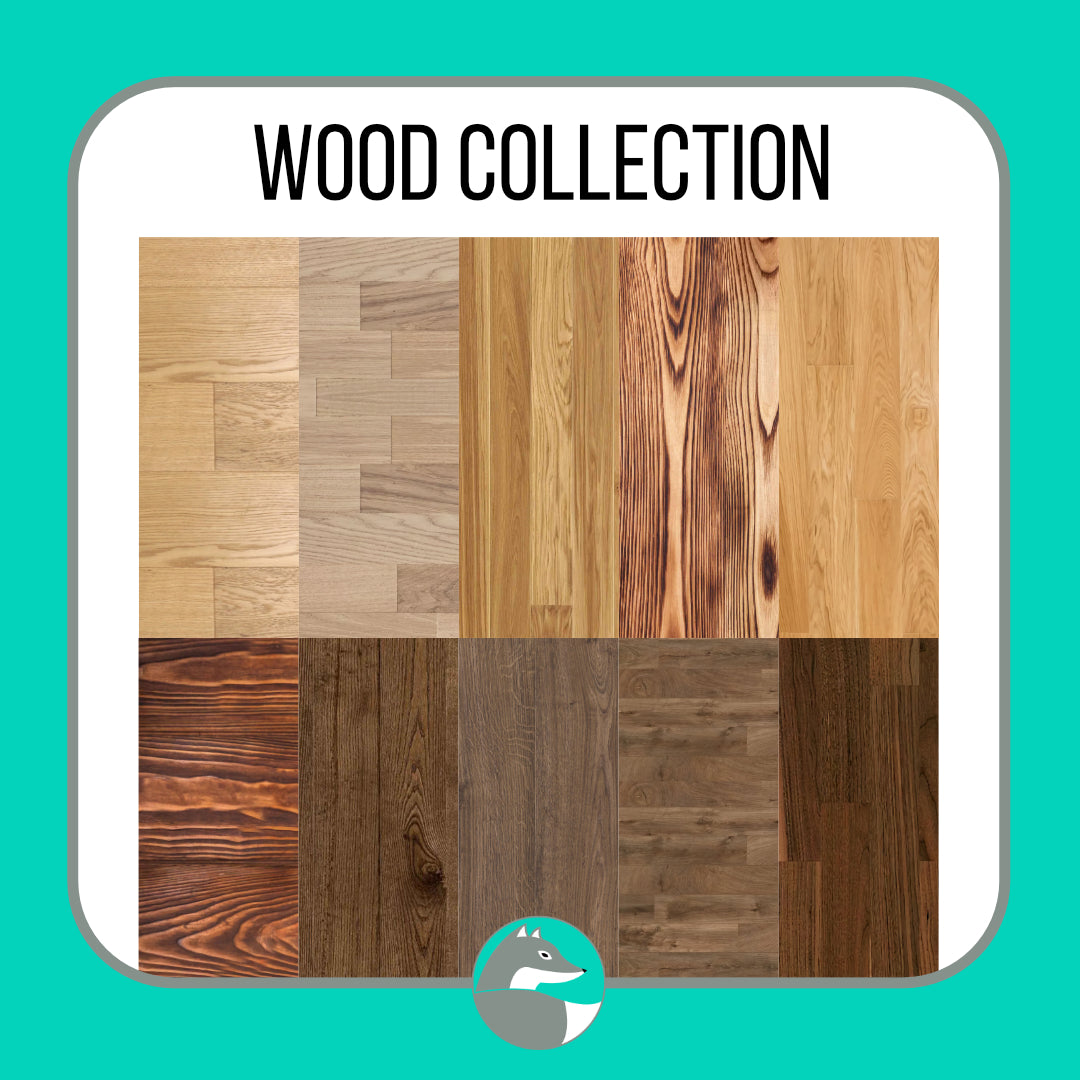 Wood Collection (non-seamless) - Silver Fox Vinyl