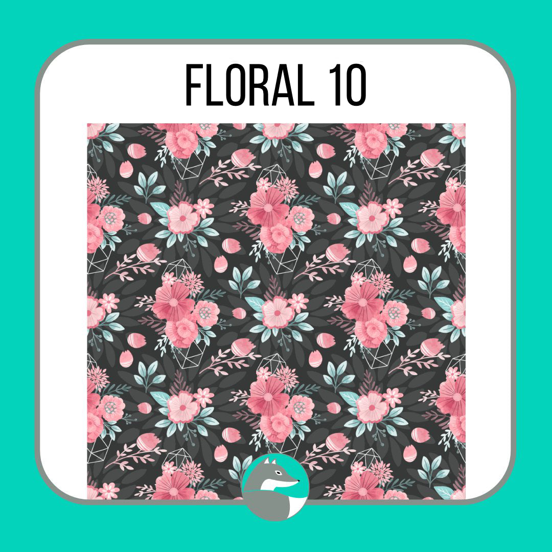 Floral Pattern Vinyl - Silver Fox Vinyl