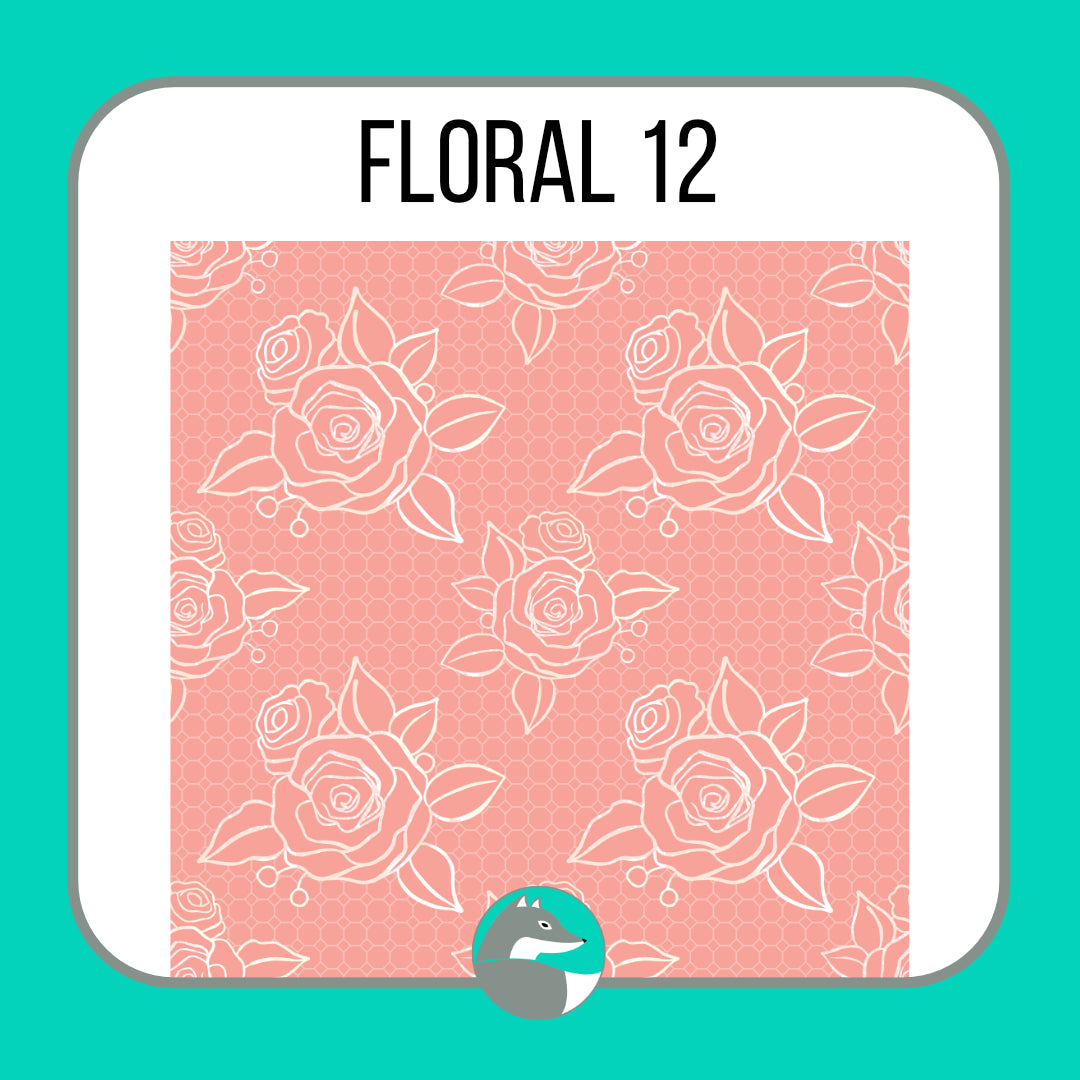 Floral Pattern Vinyl - Silver Fox Vinyl