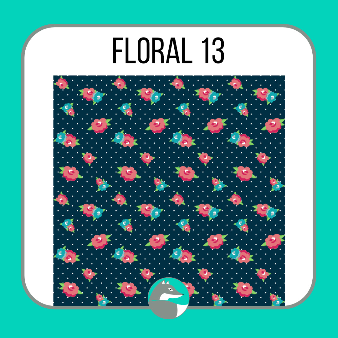 Floral Pattern Vinyl - Silver Fox Vinyl