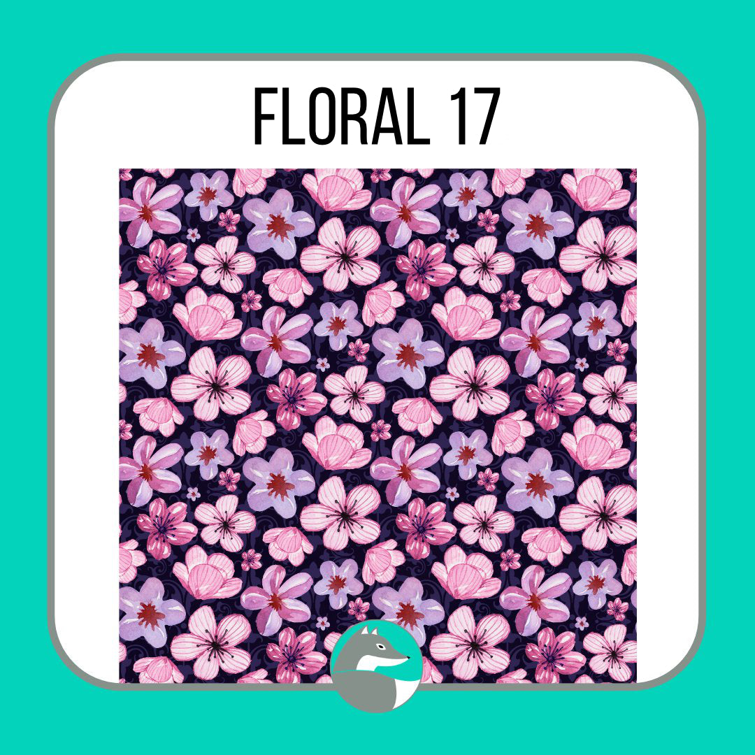 Floral Pattern Vinyl - Silver Fox Vinyl