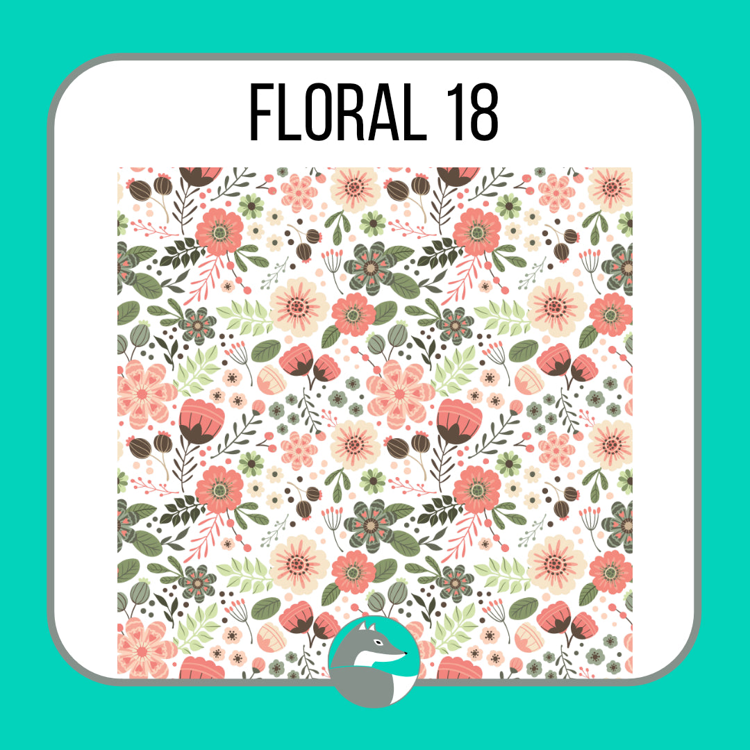 Floral Pattern Vinyl - Silver Fox Vinyl