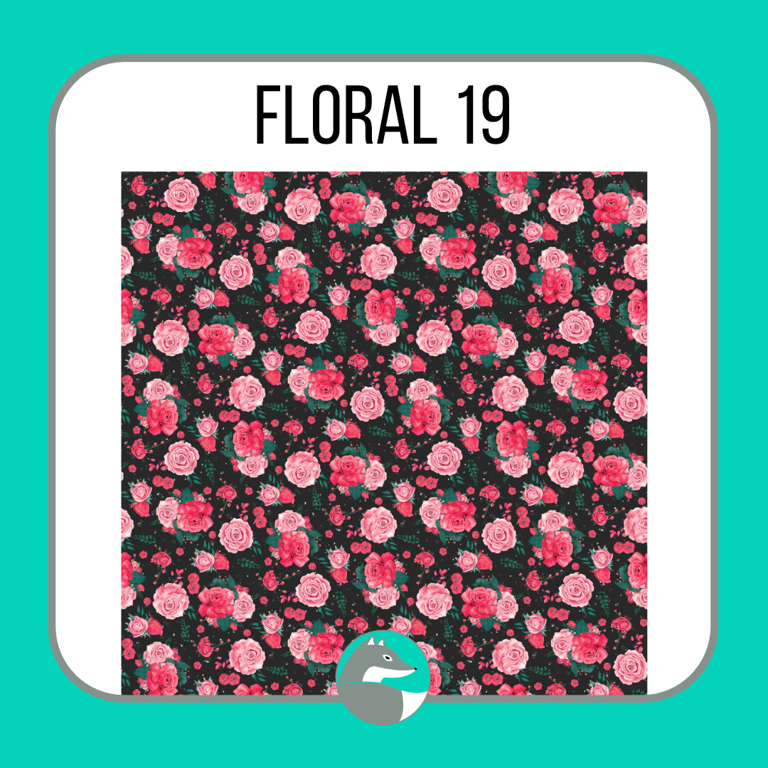 Floral Pattern Vinyl - Silver Fox Vinyl