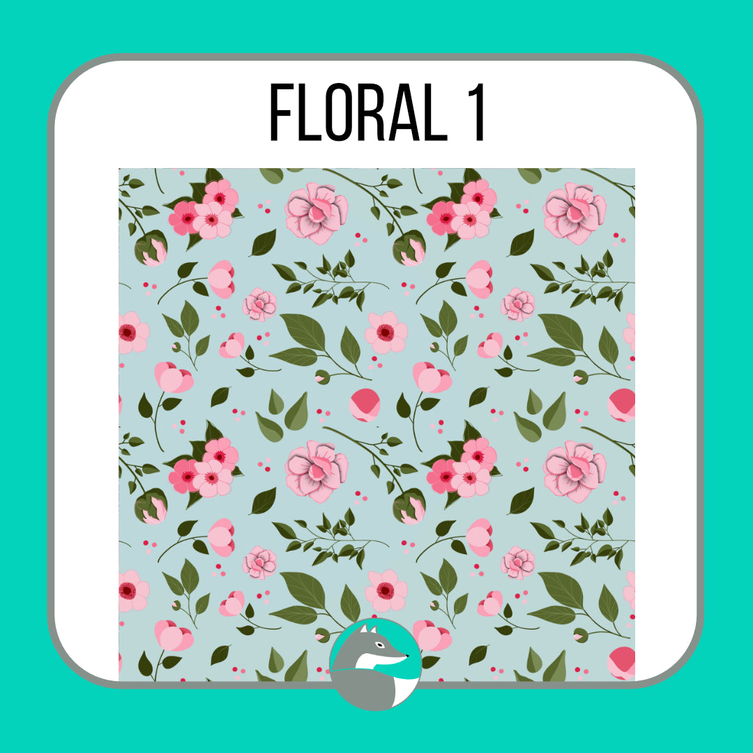 Floral Pattern Vinyl - Silver Fox Vinyl