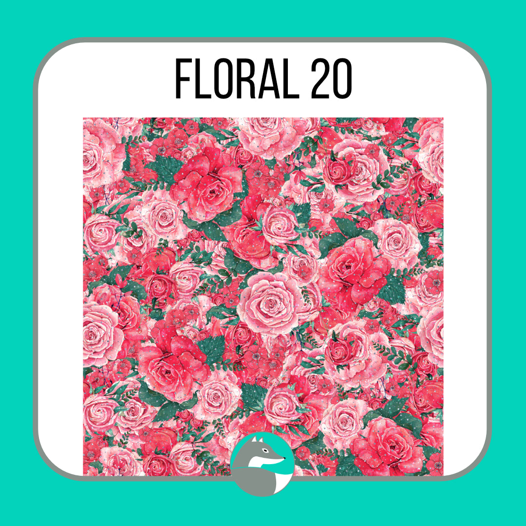 Floral Pattern Vinyl - Silver Fox Vinyl