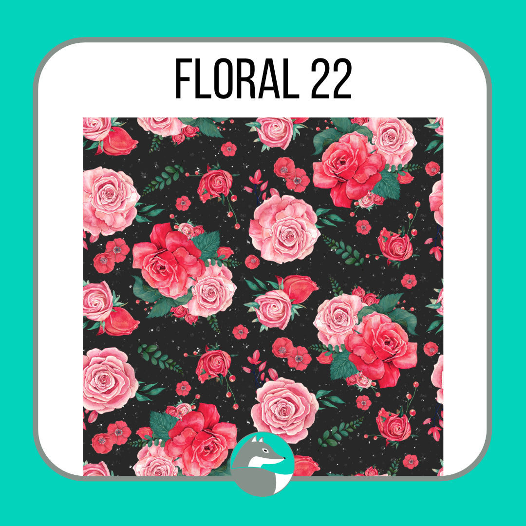 Floral Pattern Vinyl - Silver Fox Vinyl