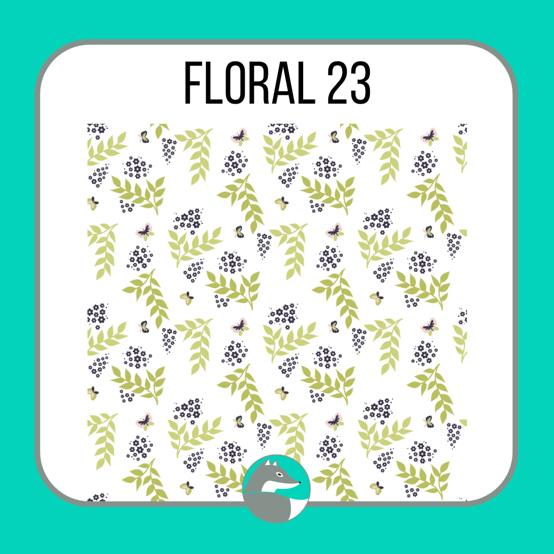 Floral Pattern Vinyl - Silver Fox Vinyl