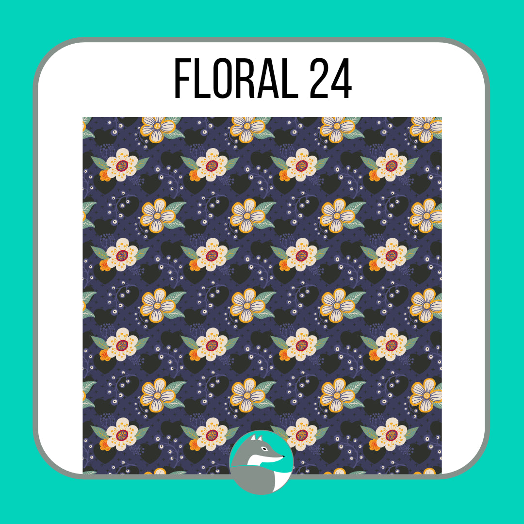 Floral Pattern Vinyl - Silver Fox Vinyl