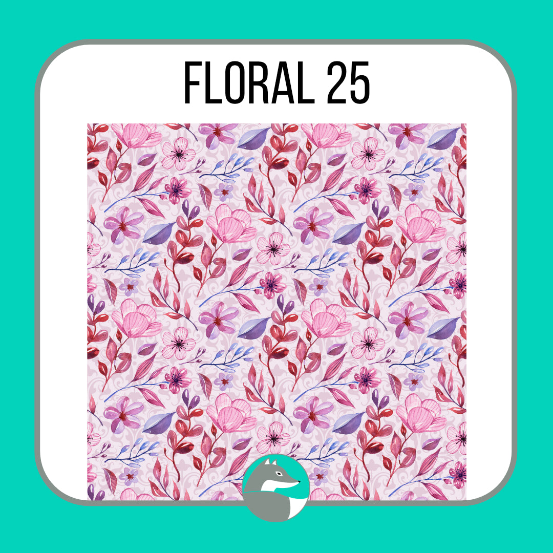 Floral Pattern Vinyl - Silver Fox Vinyl