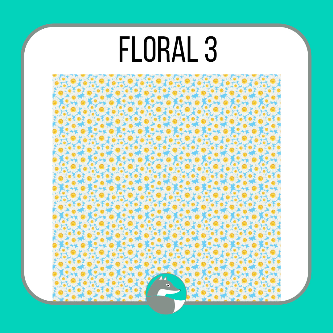 Floral Pattern Vinyl - Silver Fox Vinyl