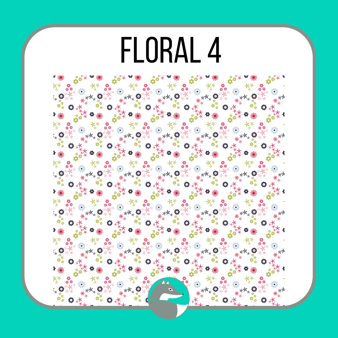 Floral Pattern Vinyl - Silver Fox Vinyl