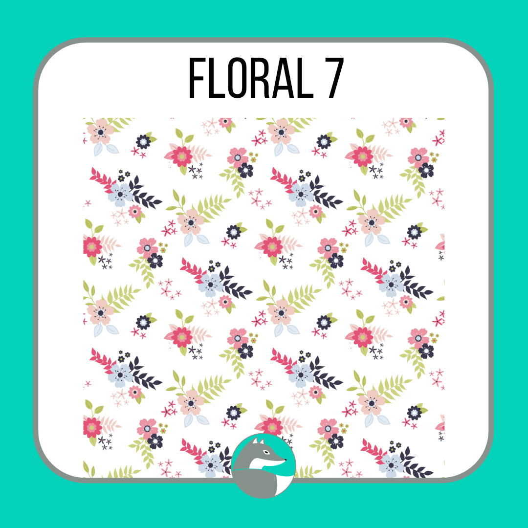 Floral Pattern Vinyl - Silver Fox Vinyl