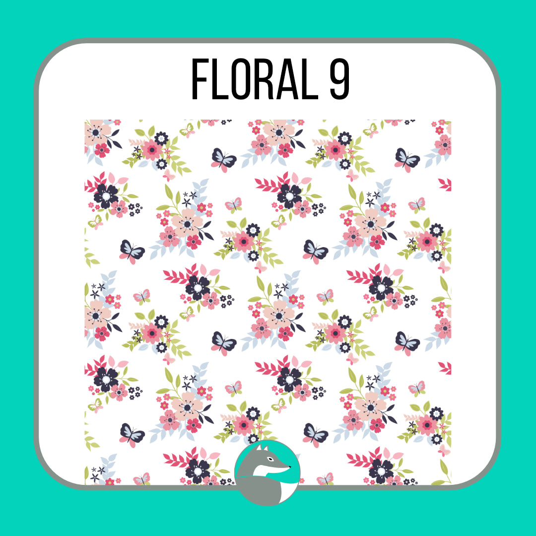 Floral Pattern Vinyl - Silver Fox Vinyl