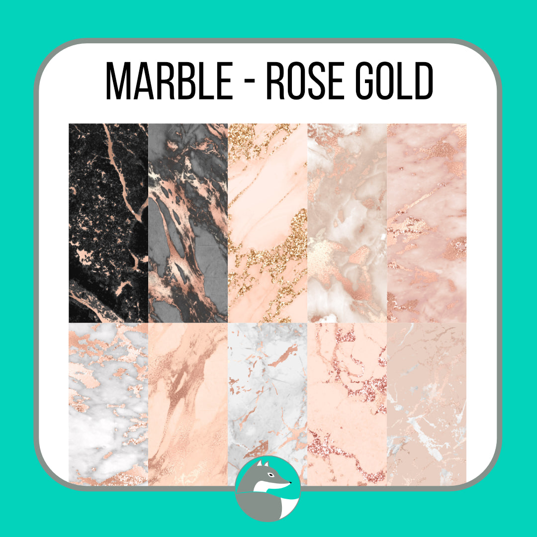 Marble - Rose Gold Collection - Silver Fox Vinyl